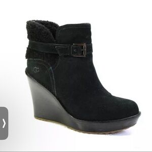 UGG Women's Black Wedge Ankle Boots